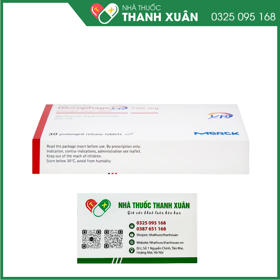 Glucophage XR 750mg điều trị tiểu đường tuýp II